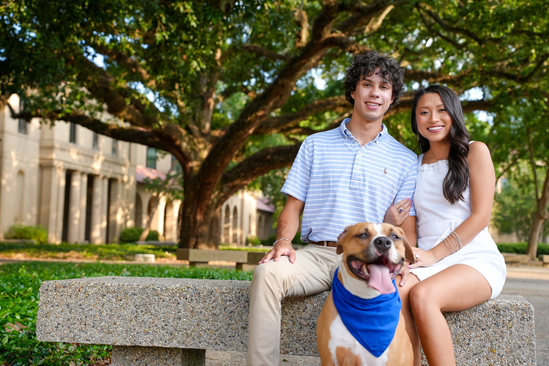 Emily's graduation from LSU MBA program with Matthew and Doobie